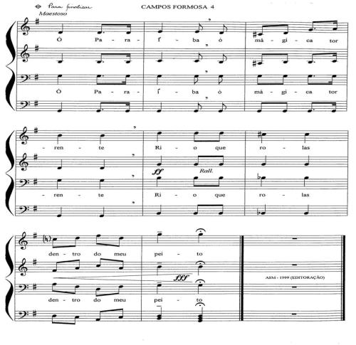 Partitura - Hino de Campos dos Goytacazes(Foto 4)